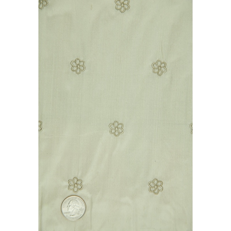 Embroidered Dupioni Silk MED-099-17 Fabric