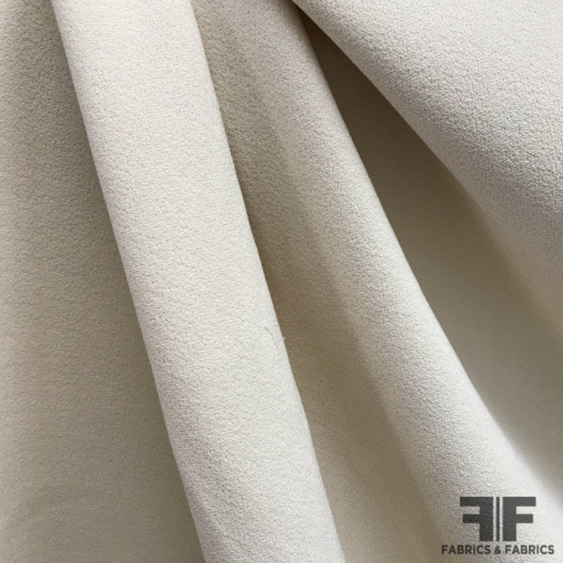 Italian Double-Faced Wool Crepe - Ivory