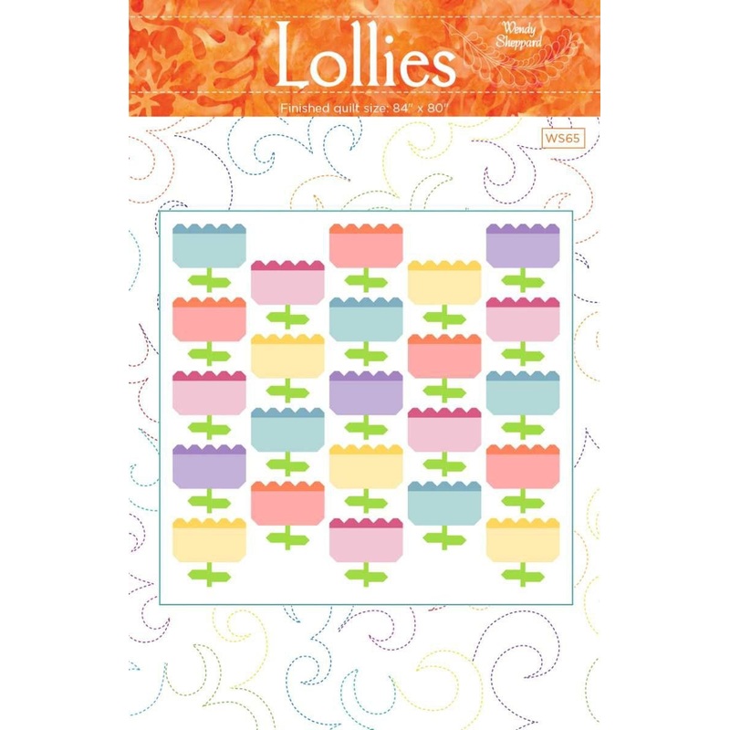 SALE Lollies Quilt PATTERN P180 - Wendy Sheppard - Riley Blake Designs - INSTRUCTIONS Only - Large Flowers