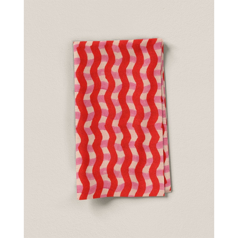 Sunburnt Strawberry Organic Cotton Block Print