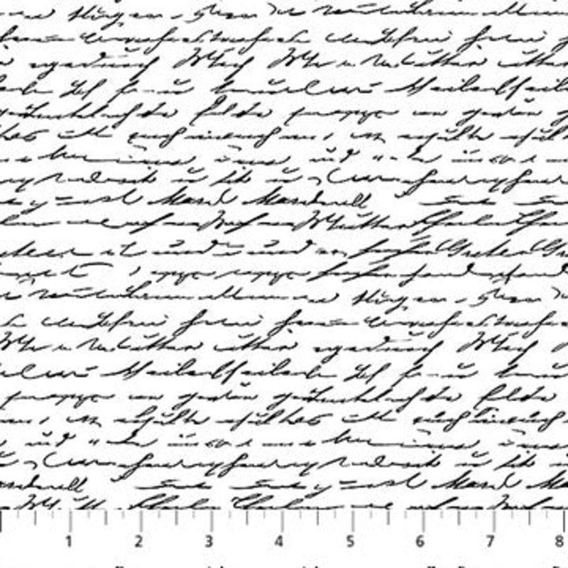White/Black 28535-10 Nature's Sketchbook Cotton 44"/45" Fabric Per Yard