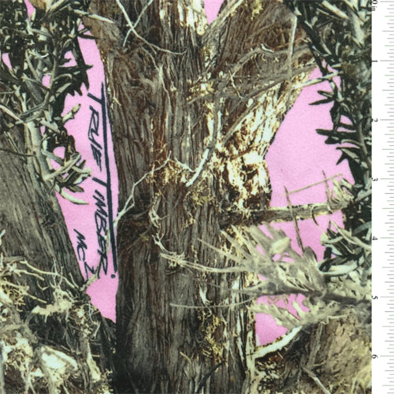 1 3/8 YD PC-True Timber Amerisuede Pink MC2 Fabric - Reorderable