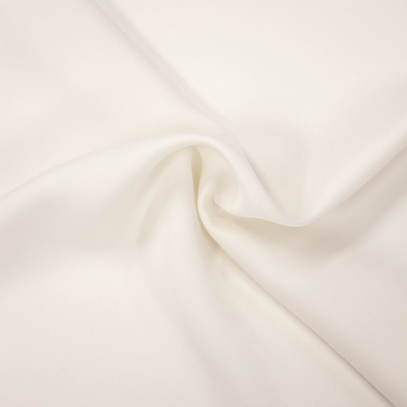 Ralmir Ivory White Polyester Crepe Satin - COUPON 110CM