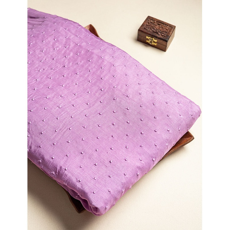 Slub silk thread embriodery fabric