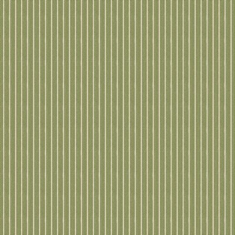 Tilda Creating Memories, Woven Green Stripe, Cotton Fabric, 1/4 yard