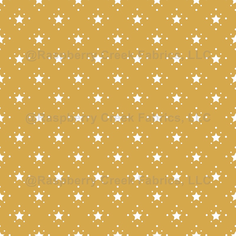 Pattern Of Stars, White Stars And Dots, Dotted, Yellow Background