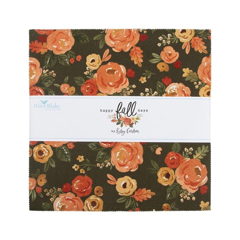 SALE Happy Fall Days Layer Cake 10" Stacker Bundle - Riley Blake Designs - 42-Piece Precut - Autumn Fall - Quilting Cotton Fabric