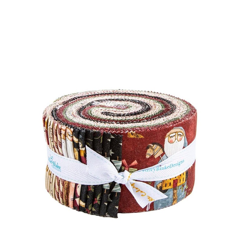 SALE Naughty or Nice Charm 2.5 Inch Rolie Polie Jelly Roll 40-Piece - Riley Blake Design - Precut Bundle - Quilting Cotton Fabric