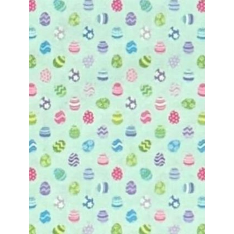 44"-"Patterned Eggs" - Easter - 100% Cotton