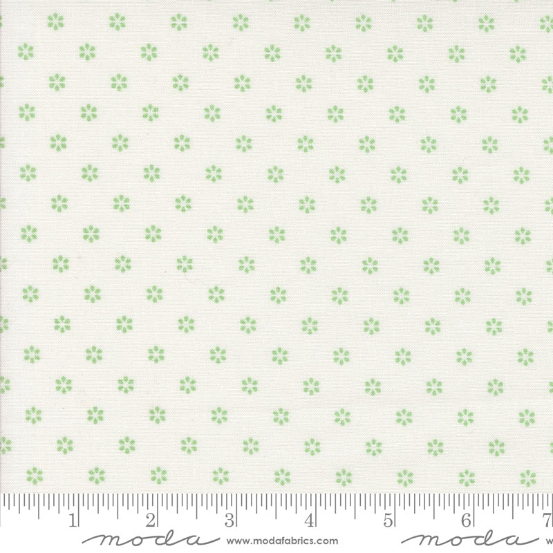 Summertime Cream Green Sunshine Yardage by Camille Roskelley for Moda Fabrics