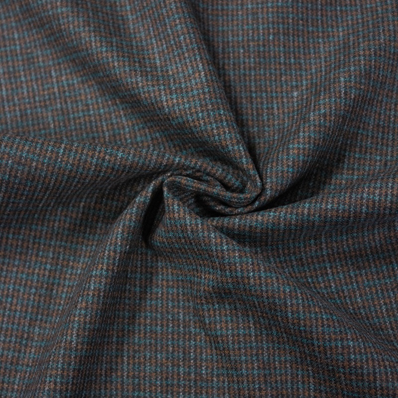 Kirl Multicolour Check Wool Suiting Fabric SHOWROOM SAMPLE 34CM X 60CM