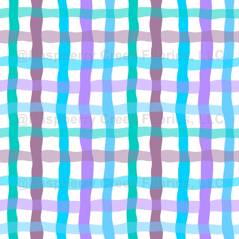 Purple Blue Plaid - Medium