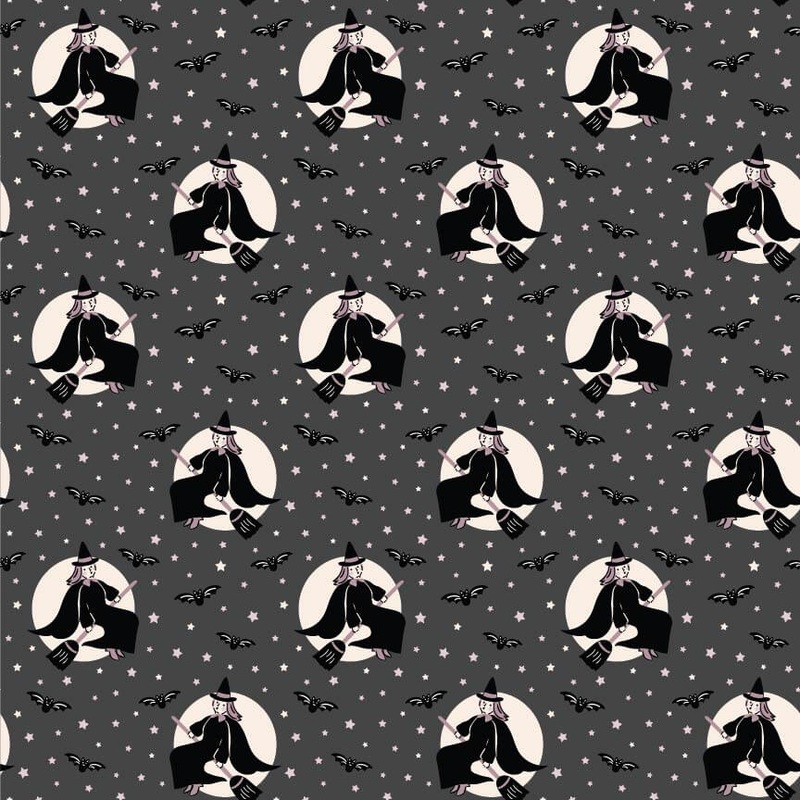 Sweet Tooth - Little Witch - Black - Yardage