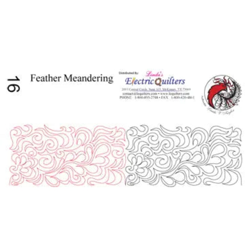 016 Feather Meandering Quilting Pantograph by Linda V. Taylor