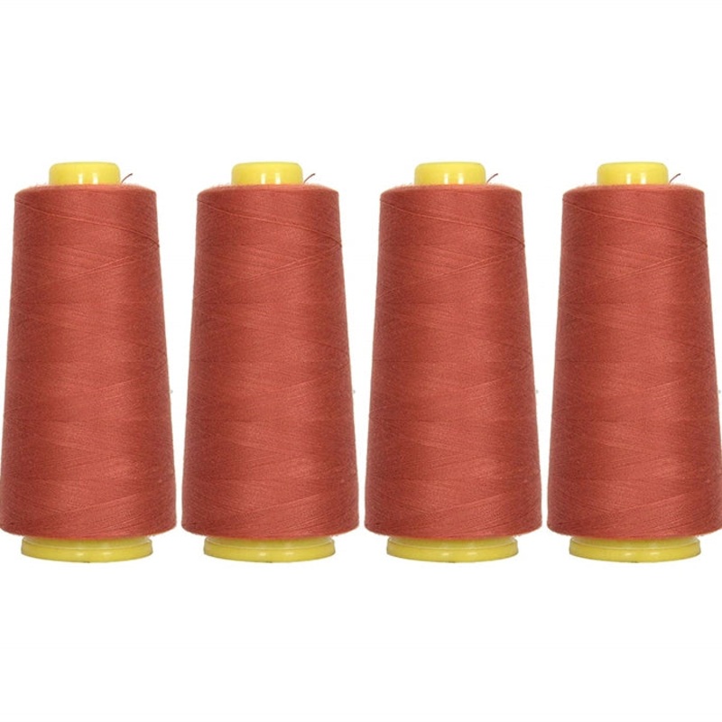 Four Cone Set of Polyester Serger Thread - Terra Cotta 171 - 2750 Yards Each