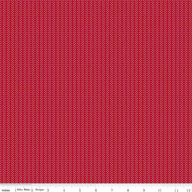 Radiant Ru- Herringbone C17265 Schoolhouse - Riley Blake Designs - Thin Lines Stripes Diagonal - Quilting Cotton Fabric