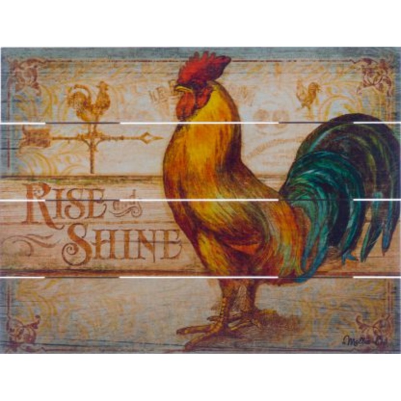 Rise & Shine Rooster Pallet Art
