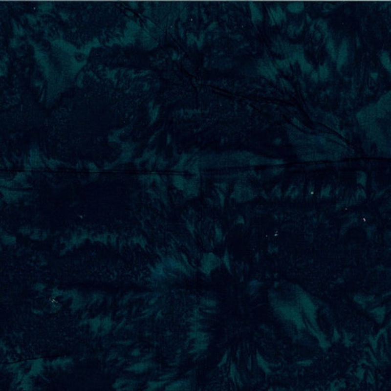 1895 Bali Watercolor Batiks Black Jade Green Hoffman Fabrics Cotton Fabric HF-1895-216