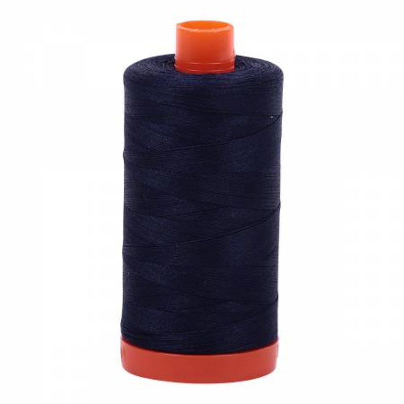 Aurifil Cotton Mako 50wt Thread 1422-yds Very Dark Navy