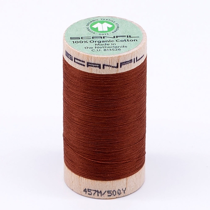 SCANFIL 50wt Organic Pima Cotton Thread 500 yds - 4828 Baked Clay