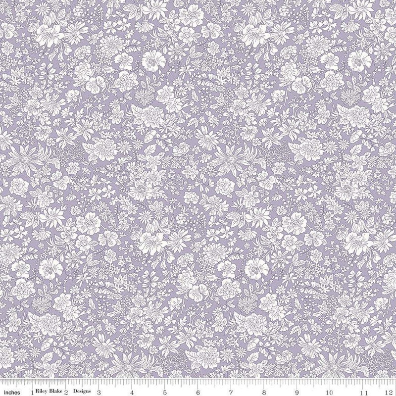 9" End of Bolt - SALE Emily Belle Collection 01666404A Mauve - Riley Blake Designs - Floral Flowers - Liberty Fabrics - Quilting Cotton