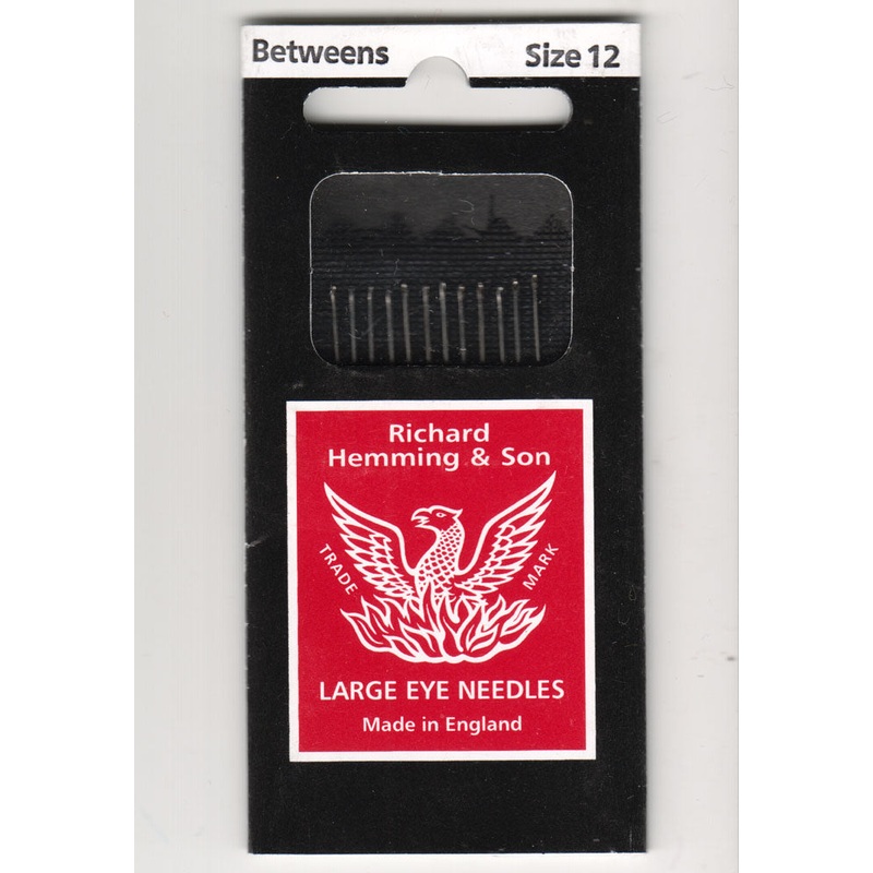 Richard Hemming Needles - Betweens Size 12 - Made in England