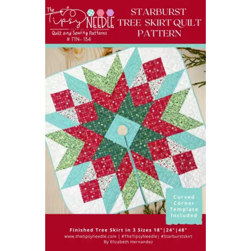 Starburst Christmas Tree Skirt Pattern - TTN-134
