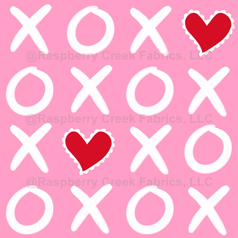 Xoxo Valentine Hugs and Kisses Pink