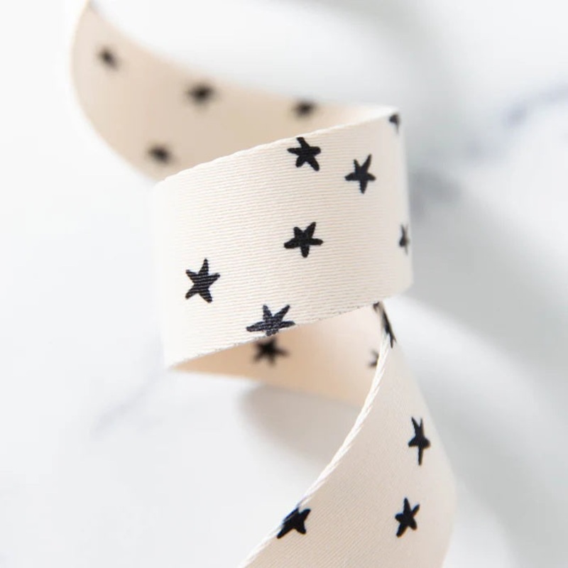 1 1/2" Webbing | Ruby Star Society | Starry Natural Black