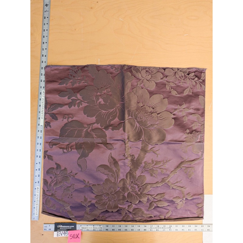 11 EV45 Silk Square 24" x 25" Tassinari and Chatel Argenson Amethyste Purple Floral Botanical Foliage MSRP USD 1200+/y