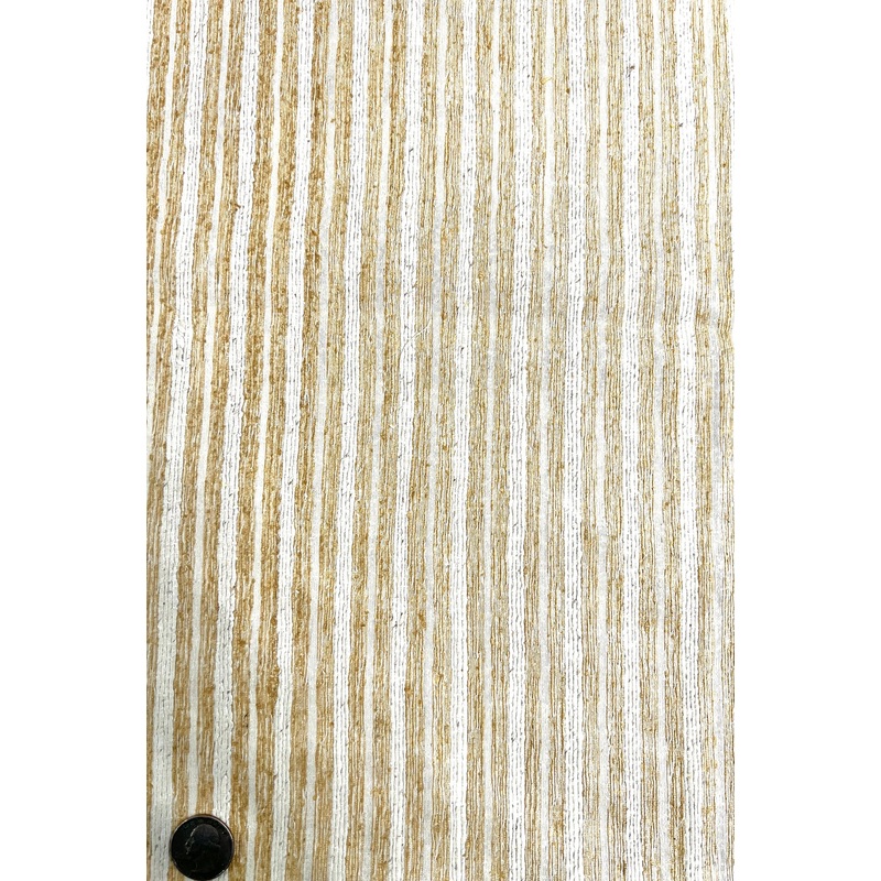 Beige/White Silk Tweed Fabric
