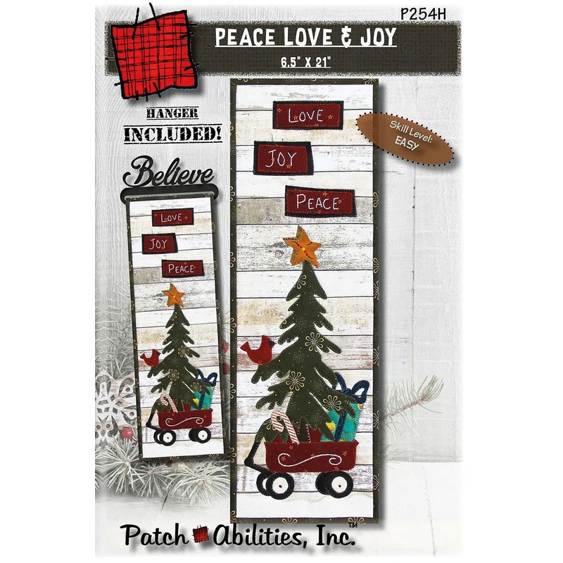 Peace Love and Joy with hanger
