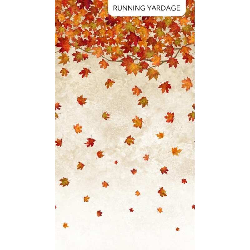 Stonehenge Oh Canada 13 Quilt Fabric By Deborah Edwards Ombre Leaves - Beige Multi