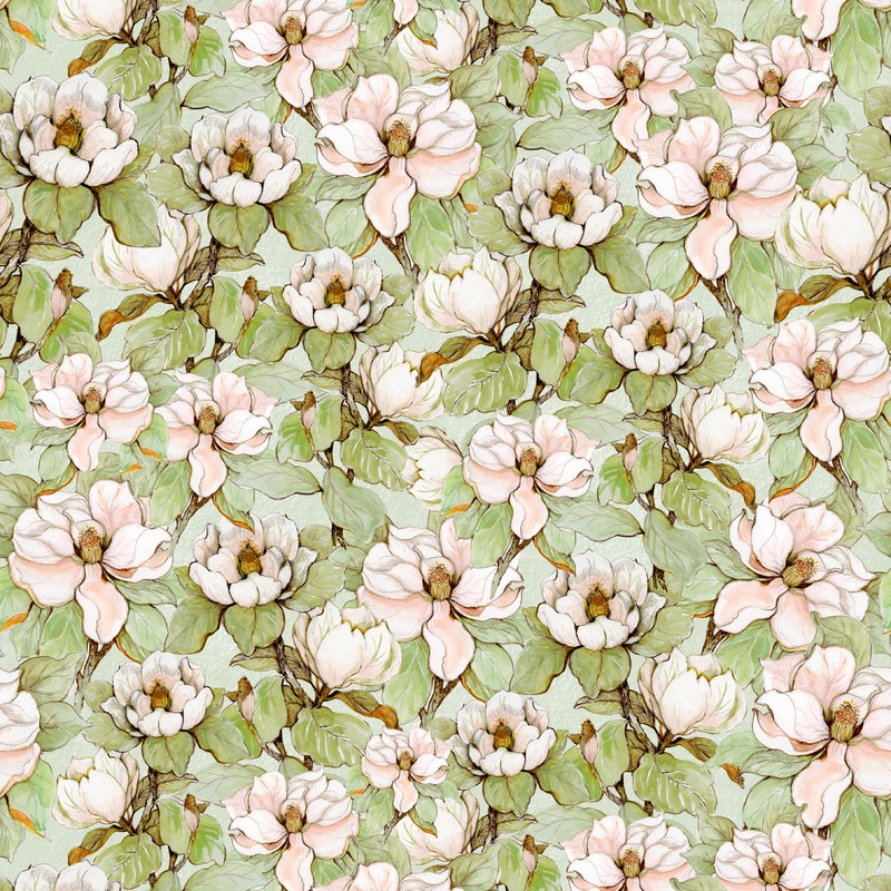 Susan Winget - Southern Charm - Blush Magnolia Fabric