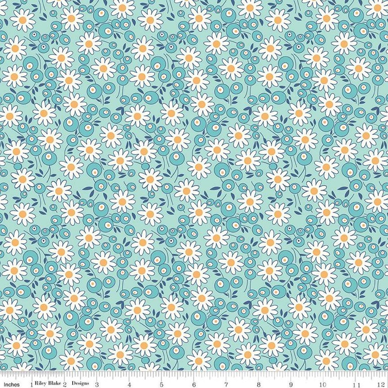 SALE Bee Vintage Marje C13074 Songbird - Riley Blake Designs - Floral Flowers Leaves Berries - Lori Holt - Quilting Cotton Fabric