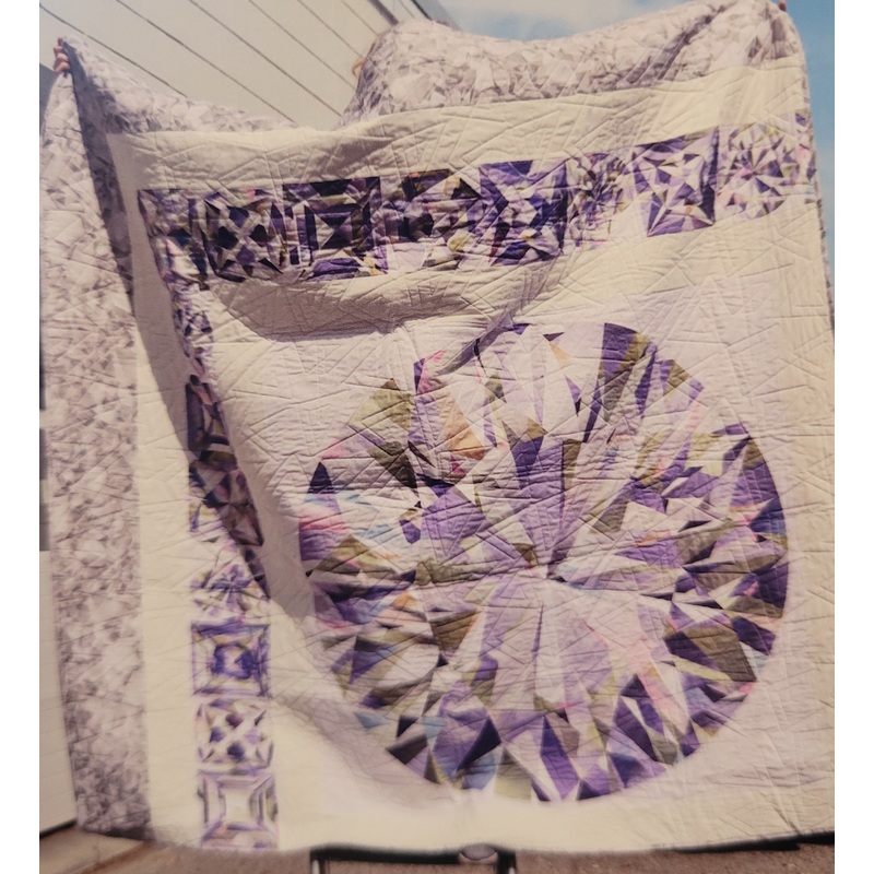 Store Sample- Lap Quilt- Purple & Green Gem