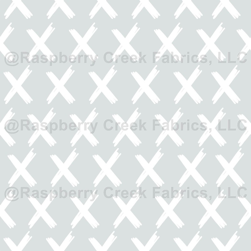 X's Allover - White on Pale Gray - small