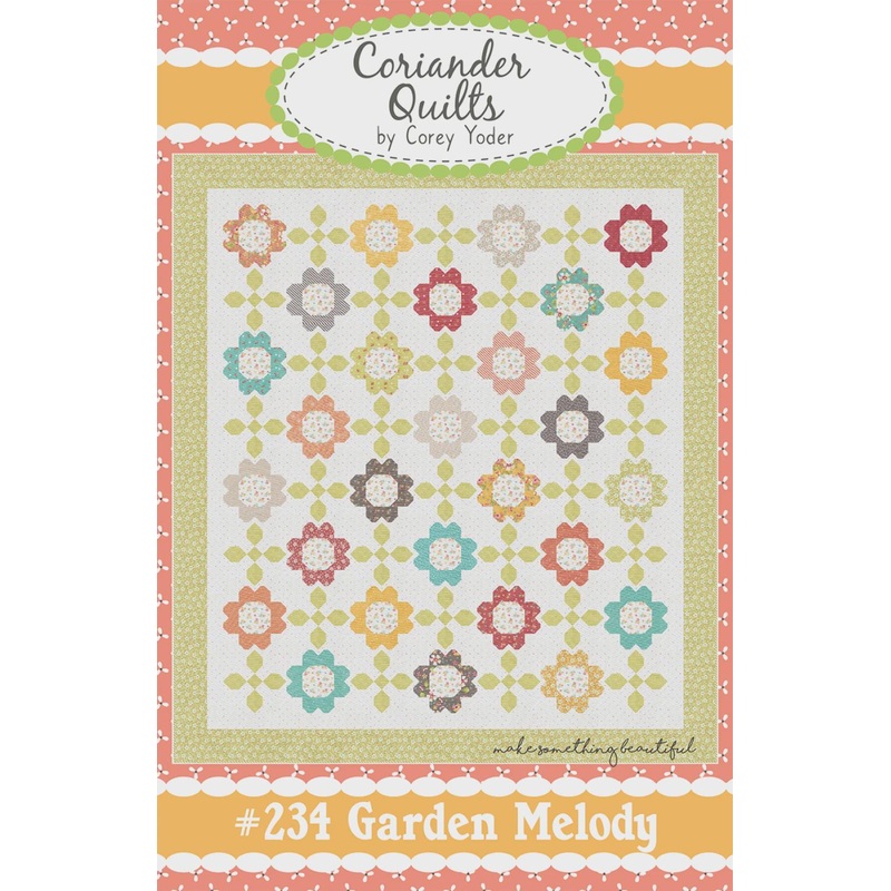 Garden Melody # CQP234 Quilt Pattern by Coriander Quilts CQ234 Quilt Size: 68" x 76"