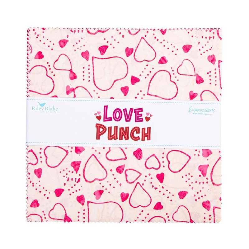 SALE Expressions Batiks Love Punch Layer Cake 10" Stacker - Riley Blake - 42-Piece Precut - Quilting Cotton Fabric