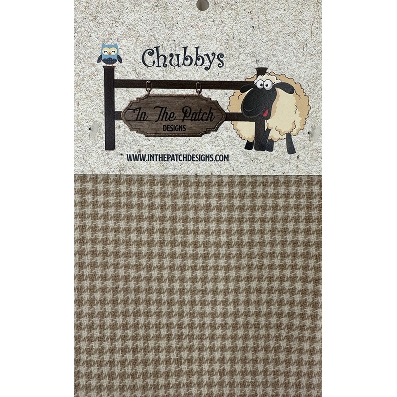 Wool Chubbys 16in Felted Square Houndstooth Tan # WCH5118- Special Order