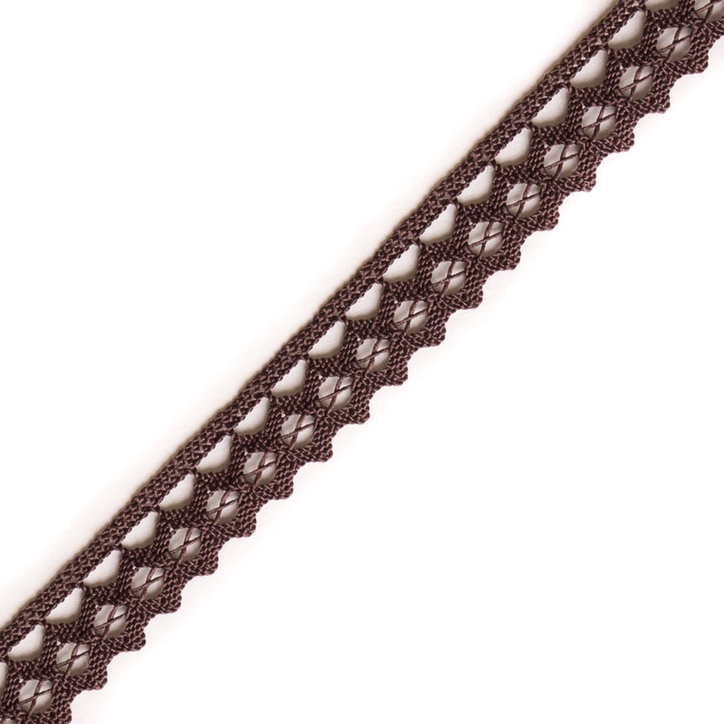 0.75" European Brown Crochet Trim