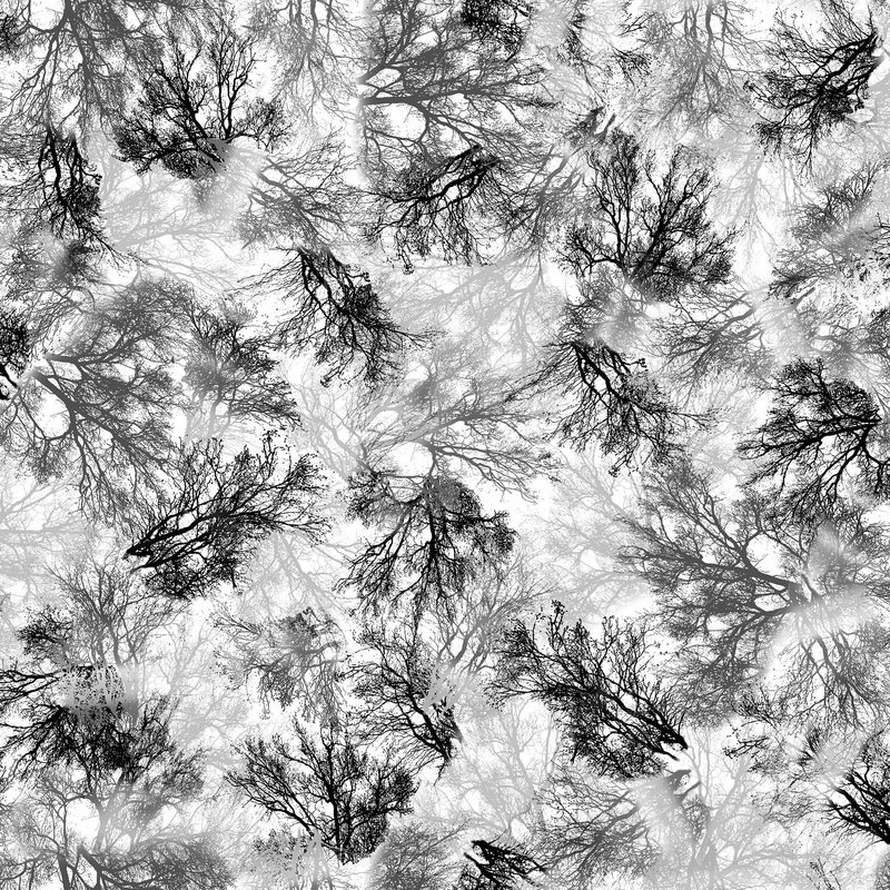 3-Yard Cut - DEAL Tree Dance Branches WIDEBACK 30294 Gray K - QT Fabrics - 108" - Abstract - Quilting Cotton Fabric