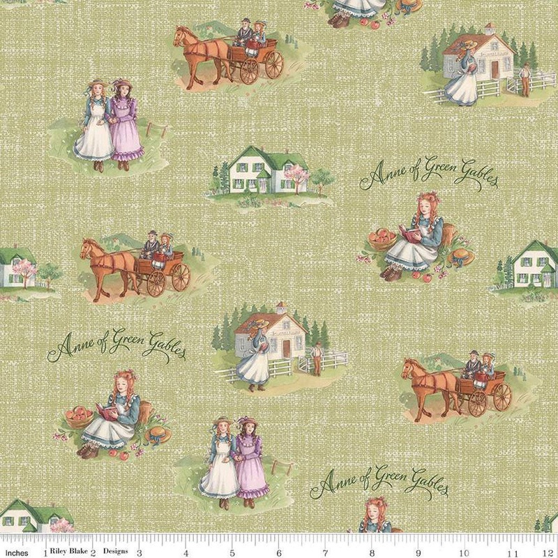 Anne of Green Gables Anne & Friends Fern - Riley Blake - Quilting Cotton - Licensed Product