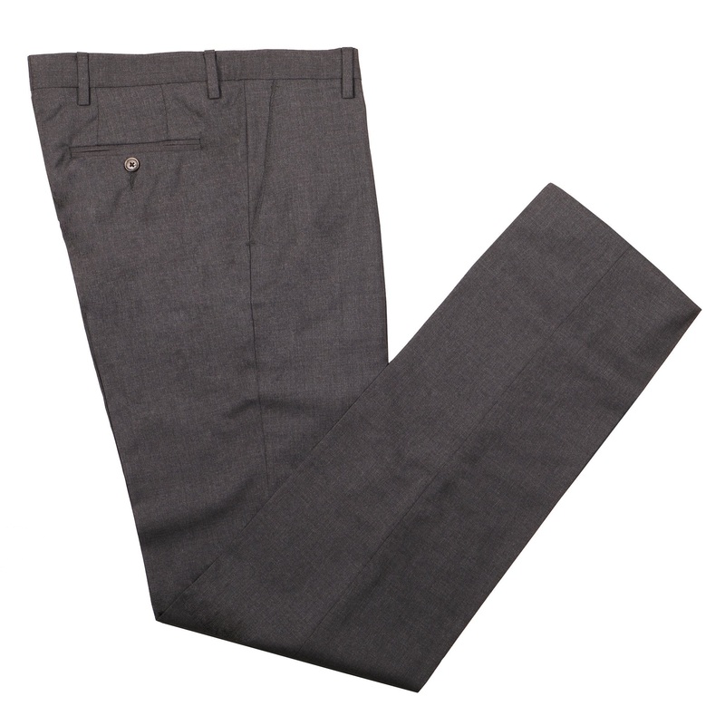 Gretna Medium Gray Tropical Wool Trousers - Classic Fit