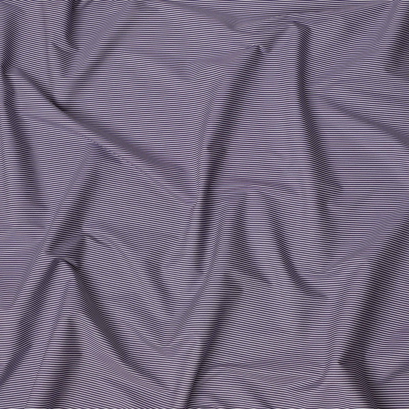 Purple Micro Stripe Pattern Premium Pure Italian 100% Cotton Shirting Fabric Soft Breathable Fine Woven Luxury Shirt Material Tailoring Fabric 150 Cms Width Italy Origin-D28493