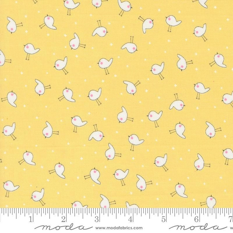 SALE Shine Birdie 55674 Sun - Moda Fabrics - Novelty Small Birds - Quilting Cotton Fabric