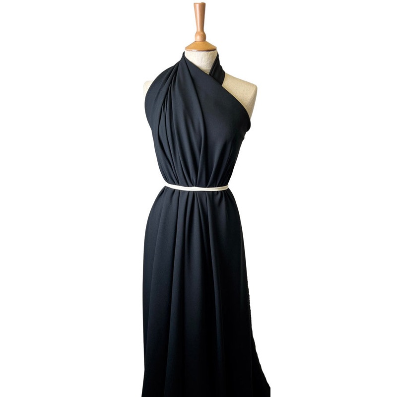 Remnant - Monaco Crepe - Black (1.6m)