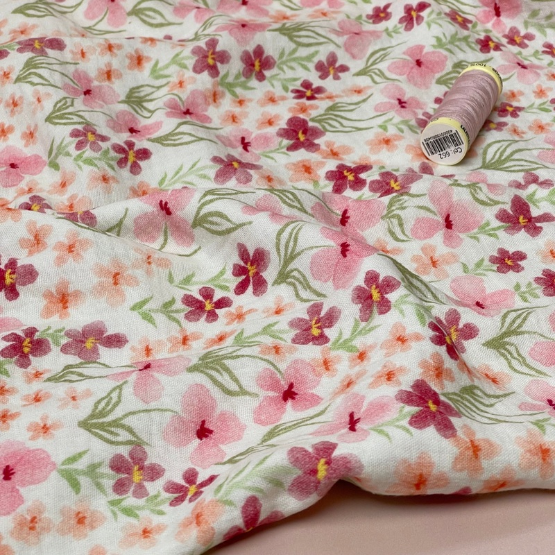 Spring Flower Field Cotton Double Gauze
