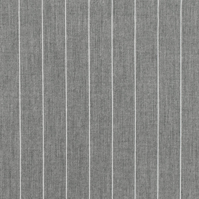 Stone Gray-White Stripe Stretch Twill Woven Fabric