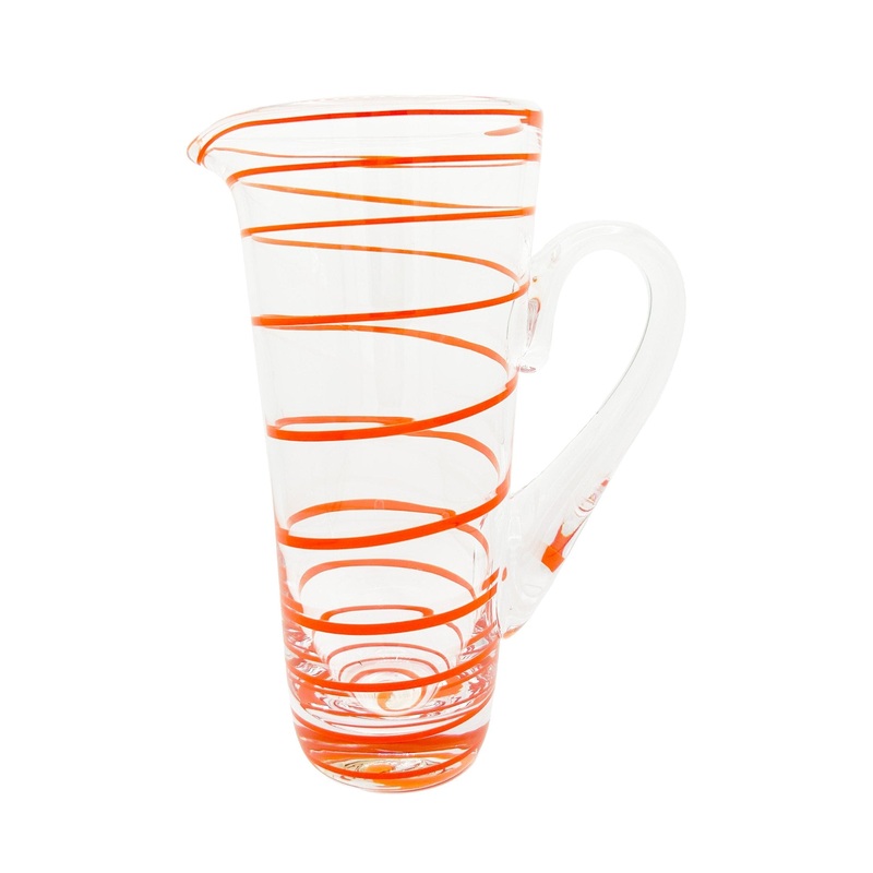 Swirl Table Jug Large Orange